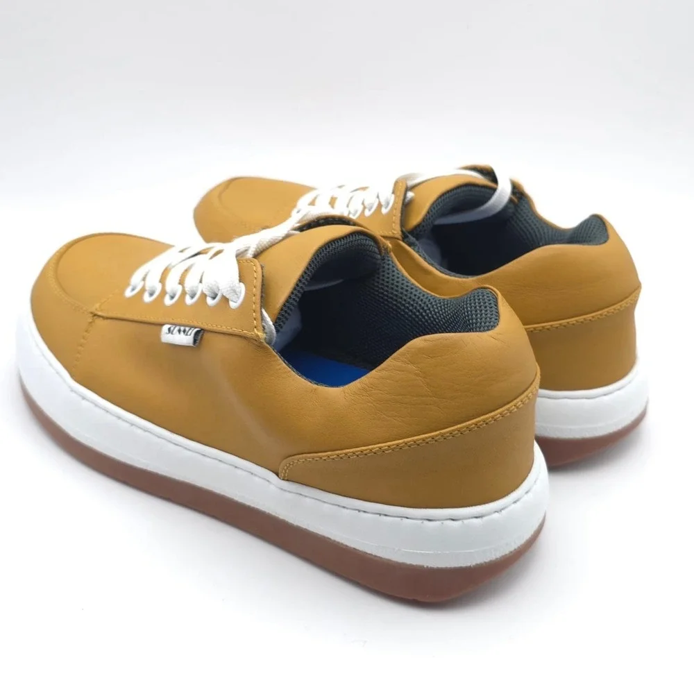 SUNNEI New Shoes Sneakers Dreamy Size 38 Platform‎ Ocher Leather MADE IN ITALY
